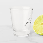 Verre A Shot Texte de script personnalisable Créez votre propre (Gauche)