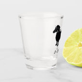 Verre A Shot Texte drôle de coutume de teckel (Gauche)