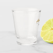 Verre A Shot Texte fait sur commande d'or honoré et année de (Gauche)