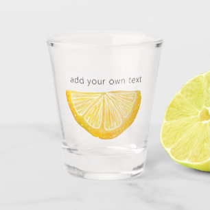 Verre A Shot Texte personnalisé citron illustré
