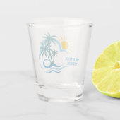 Verre A Shot Texte personnalisé Îles tropicales (Dos)