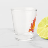 Verre A Shot Texte personnalisé Vitre de tir de pompier (Gauche)