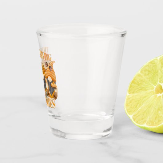 Verre A Shot Thanksgiving Avec Mes Gnomies Les Gnomes D'Automne (Droite)