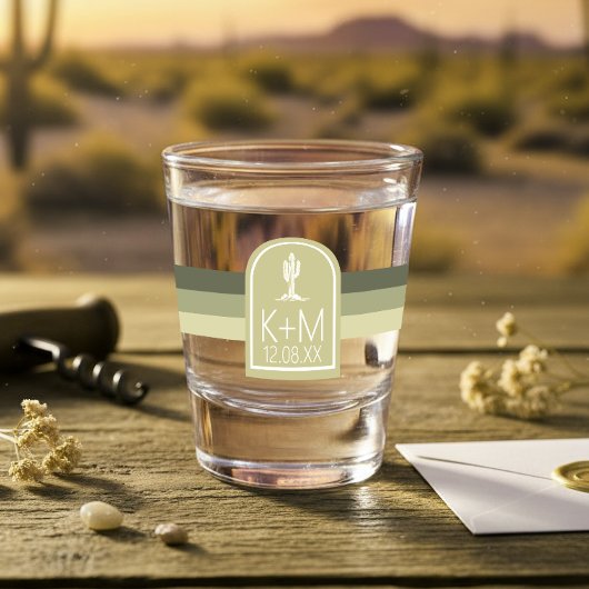 Verre A Shot Thème Désert Mariage Sage ID1019