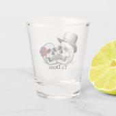 Verre A Shot Til Death Mr et Mme Mariage Skulls (Dos)