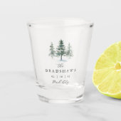 Verre A Shot Timber Grove Evergreen Forest Wedding Favor (Devant)