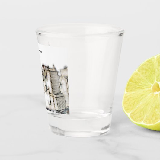 Verre A Shot Tirage de Newyork City en noir et blanc (Droite)