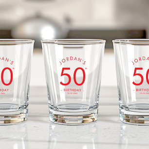 Verre A Shot Tireur de fête d'anniversaire simple minimaliste m
