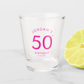 Verre A Shot Tireur de fête d'anniversaire simple minimaliste m (Devant)