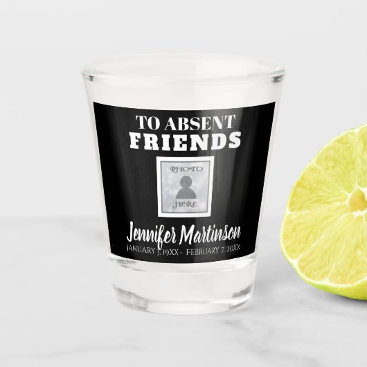 Verre A Shot Toast aux amis absents (Devant)