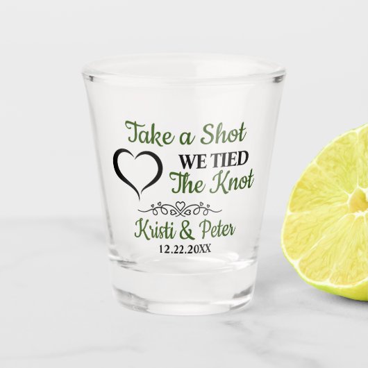 Verre A Shot Toast de mariage Take A Shot (Devant)