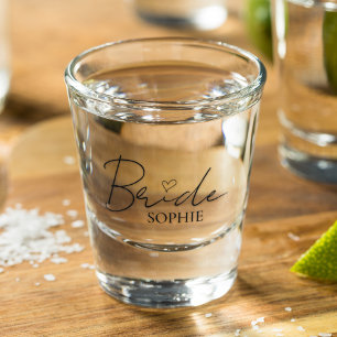 Verre A Shot Toast to Love   Mariée personnalisée