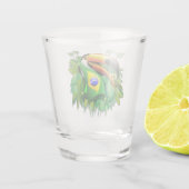 Verre A Shot Toco Toucan avec drapeau brésilien (Dos)