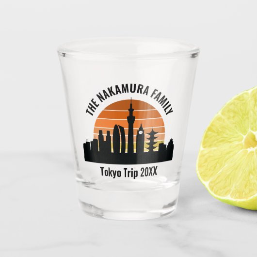 Verre A Shot Tokyo Japon Sunset Custom Vacances Souvenir (Devant)