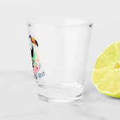 Verre A Shot Toucan Avec Fleurs Tropicales (Droite)