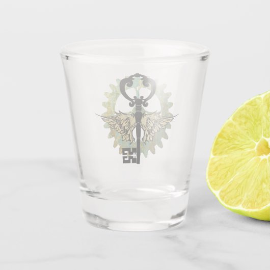 Verre A Shot Touche aile Steampunk et conception de roulette Co (Dos)