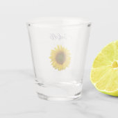Verre A Shot Tournesol jaune personnalisé (Dos)
