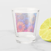 Verre A Shot Tournesols colorés Abstraits #338 - (Dos)