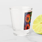 Verre A Shot Tournesols colorés Abstraits #339 - (Gauche)