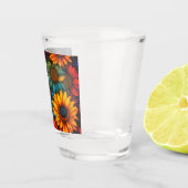 Verre A Shot Tournesols colorés Abstraits #339 - (Droite)