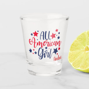 Verre A Shot Toute fille américaine Célébration des étoiles pat