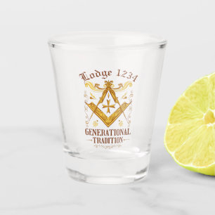 Verre A Shot Tradition Masonic Lodge