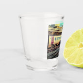 Verre A Shot Train beige et marron (Gauche)