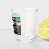 Verre A Shot Train beige et marron (Droite)