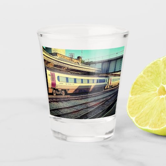 Verre A Shot Train beige et marron (Devant)