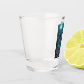 Verre A Shot Traite d'Halloween ou ami Zombie w Cerveau (Gauche)