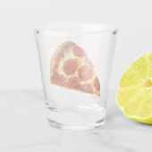 Verre A Shot Tranche de pizza pepperoni classique de SlipperyJo (Dos)
