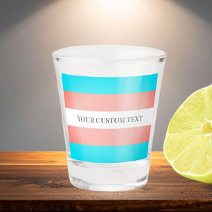 Verre A Shot Transgenre texte personnalisé boissons trans