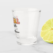 Verre A Shot Travailleur social rétro personnalisé (Droite)