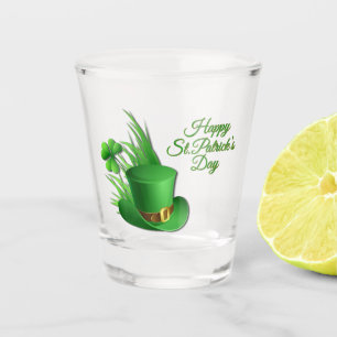 Verre A Shot Trèfle vert avec Leprachaun