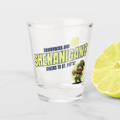 Verre A Shot Trèfles et Farces Saint-Patrick (Devant)