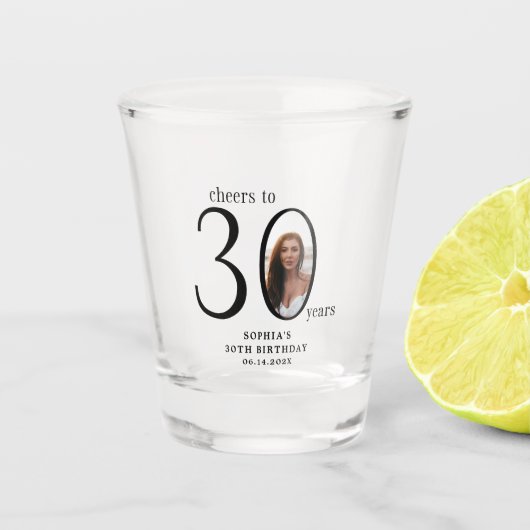 Verre A Shot Trente photos minime 30e anniversaire (Devant)