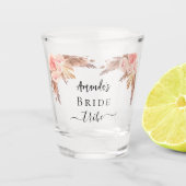 Verre A Shot Tribe mariée pampas herbe fleurs rose pâle (Devant)