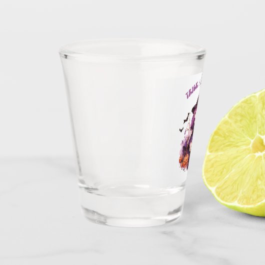Verre A Shot Trick ou traiter la sorcière violette Citrouilles (Gauche)