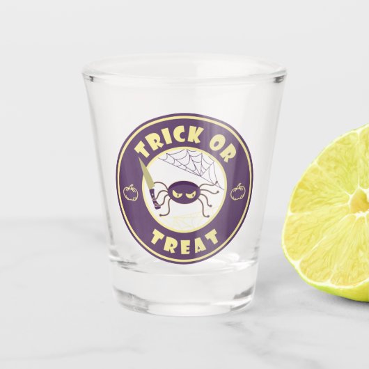Verre A Shot Trick ou traiter l'araignée halloween style Starbu (Devant)