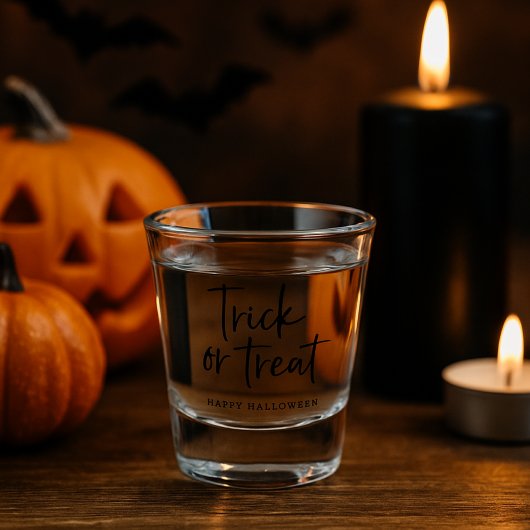 Verre A Shot Trick ou Treat Shot Glass | Bonne fête d'Halloween
