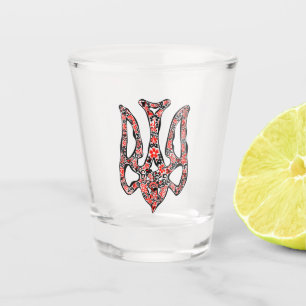 Verre A Shot Trident de l'emblème national ukrainien tryzub sty