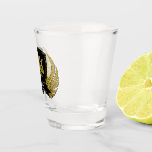 Verre A Shot Trinacria sicilien en or votre texte (Droite)