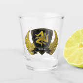 Verre A Shot Trinacria sicilien en or votre texte (Devant)