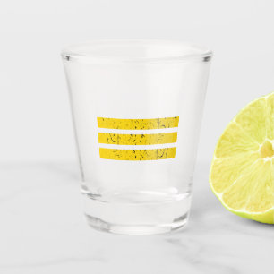 Verre A Shot Trois bandes horizontales SYMBOLE Vintage Yin-Ya