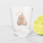 Verre A Shot Trois citrouilles de Jack o'lantern (Dos)