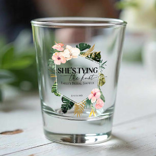 Verre A Shot Tropical Floral Elle se marie Enterrement de vie d