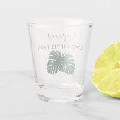 Verre A Shot Tropical Monstera Bachelorette Party Shot Glass (Dos)