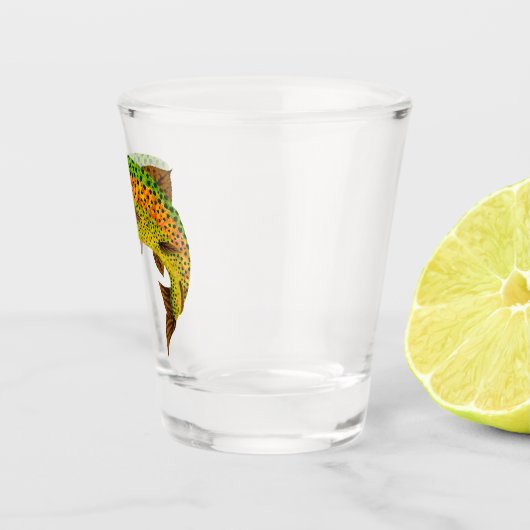 Verre A Shot Truite arc-en-ciel de feuilles d'Aspen 1 (Droite)