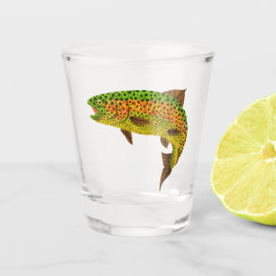 Verre A Shot Truite arc-en-ciel de feuilles d'Aspen 1