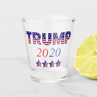 Verre A Shot Trump 2020 USA Patriotic